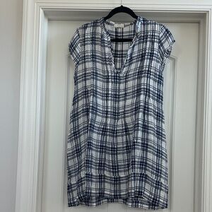 CP Shades Blue and White Plaid Mini Dress